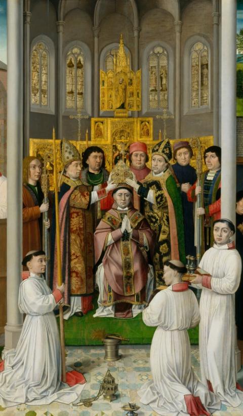 "Scenes from the Life of St. Augustine of Hippo" (circa 1490, detail) by Master of St. Augustine (Metropolitan Museum of Art)