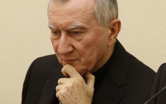 Cardinal Pietro Parolin, Vatican secretary of state, is pictured at a book presentation at the Congregation for the Doctrine of the Faith at the Vatican in this Oct. 18, 2018, file photo. (CNS/Paul Haring)