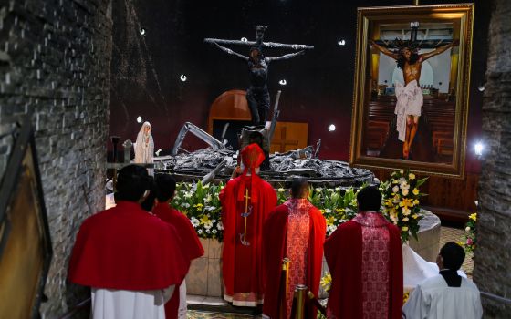 Nicaraguan Cardinal Leopoldo Brenes Solorzano of Managua prays as he celebrates Mass at the Metropolitan Cathedral July 31, 2021. As the country marks a bicentennial Sept. 15, church leaders say "the political and social situation must not continue the sa