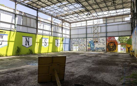 The gymnasium at Our Lady of the Rosary School in Vega Baja, Puerto Rico, is seen in this undated photo. (CNS/Courtesy of Catholic Extension)