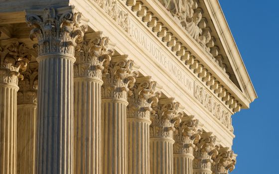 The U.S. Supreme Court is seen in Washington Feb. 6, 2022. (CNS photo/Joshua Roberts, Reuters)