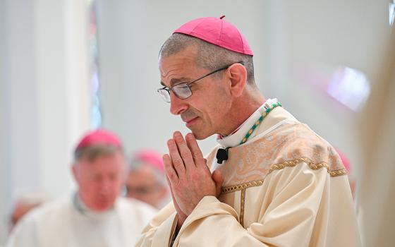 Bishop James Ruggieri is seen at the Cathedral of the Immaculate Conception in Portland, Maine, during his May 7 installation as head of the diocese. (Courtesy of Diocese of Portland, Maine/McKenney Photography)
