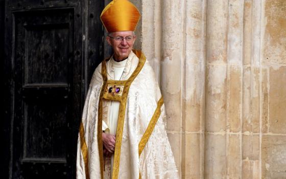 Former Anglican Archbishop Justin Welby of Canterbury is pictured at Westminster Abbey in London May 6, 2023. He announced his resignation Nov. 12, due to failures in dealing with a clerical sexual abuse case in the Church of England. (OSV News/Andrew Milligan, pool via Reuters)