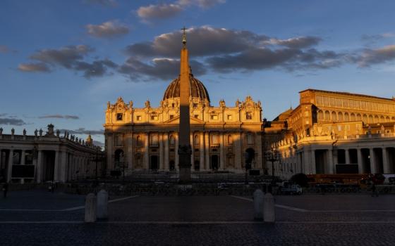 St. Peter's pictured in sunrise. 