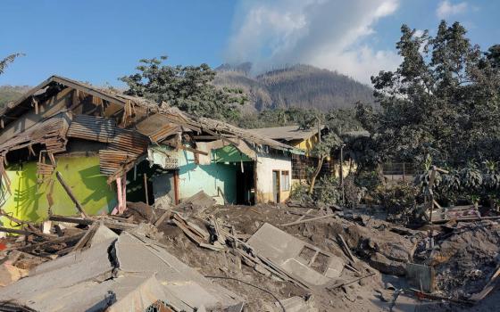 Damaged school buildings affected by the Mount Lewotobi Laki-Laki volcano eruption are seen in Flores Timur, Indonesia, Nov. 4, 2024. At least 10 people, including a Catholic nun, have been killed in the volcanic eruption on Indonesia's predominantly Catholic Flores Island. (OSV News photo/Pemulet Paul, Antara Foto via Reuters)