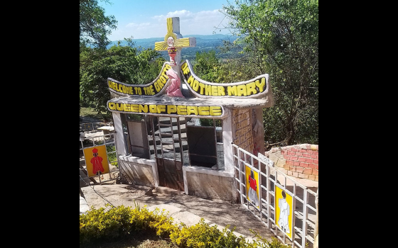 Mother Mary Queen of Peace Shrine sits atop Kabiyet Hill in western Kenya. Established by the Catholic Diocese of Eldoret, it has become a site of community gathering and environmental conservation. (Shadrack Omuka)