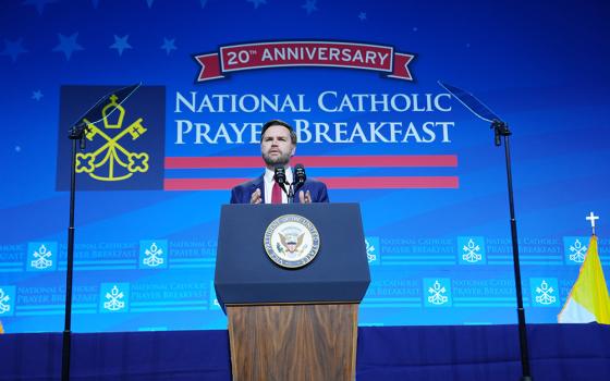 U.S. Vice President JD Vance speaks during the National Catholic Prayer Breakfast in Washington Feb. 28, 2025. (OSV News/Courtesy National Catholic Prayer Breakfast/Gary Gellman)