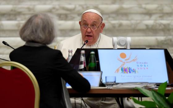 Pope Francis speaks at synod.