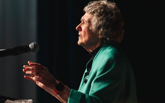 Benedictine Sr. Joan Chittister speaks at a forum hosted by the Australian church reform group Catalyst for Renewal in Sydney on May 31. (Courtesy of Catalyst for Renewal/Darcie Collington)