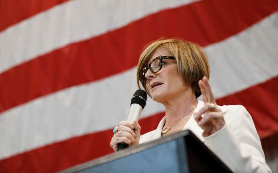 Rep. Susie Lee, D-Nev., speaks at a campaign event in this Jan. 12, 2019, file photo. (AP/John Locher)