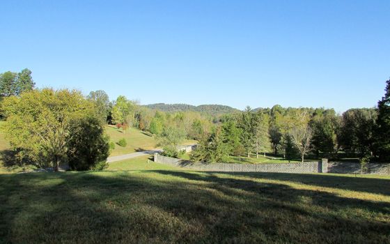 Landscape shows the wall around the Abbey of Gethsemani, Kentucky. (Wikimedia Commons/Chris Light)