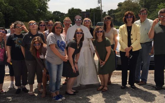 NCR staff at the solar eclipse party Aug. 21. (NCR photo)