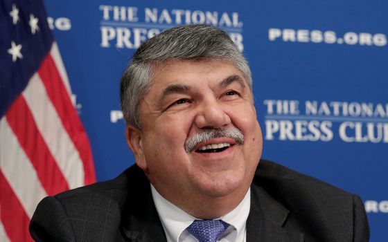 Longtime AFL-CIO President Richard Trumka is seen in an April 4, 2017. Trumka, a Catholic, died Aug. 5, 2021, at age 72. (CNS/Reuters/Yuri Gripas)